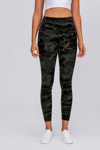 Wide Seamless Band Waist Sports Leggings - ONYX ASHE