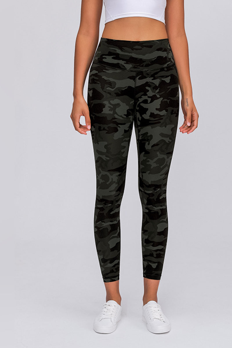 Wide Seamless Band Waist Sports Leggings - ONYX ASHE