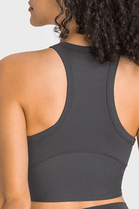 Racerback Cropped Sports Tank - ONYX ASHE