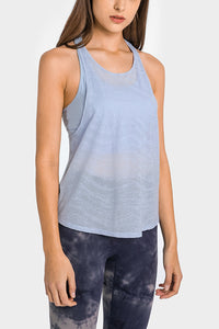 Spliced Mesh Racer Back Tank - ONYX ASHE