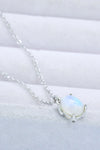 Natural 4-Prong Pendant Moonstone Necklace