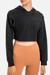 Long Sleeve Cropped Sports Hoodie - ONYX ASHE