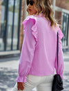 Flounce Sleeve Ruffled Shirt