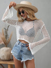 Openwork Flare Sleeve Cropped Cover Up - ONYX ASHE