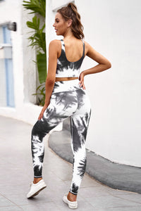 Tie-dye Crop Top and Leggings Set - ONYX ASHE