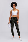 Wide Seamless Band Waist Sports Leggings - ONYX ASHE