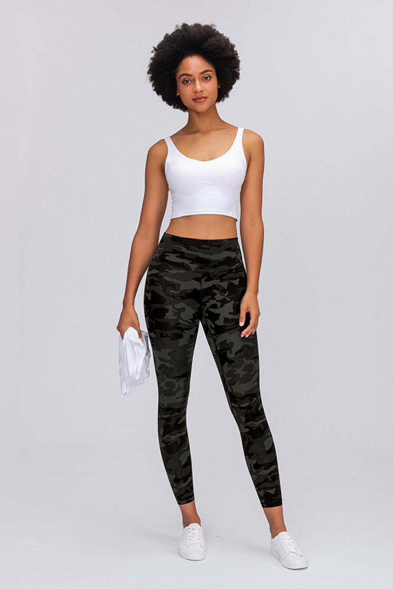 Wide Seamless Band Waist Sports Leggings - ONYX ASHE