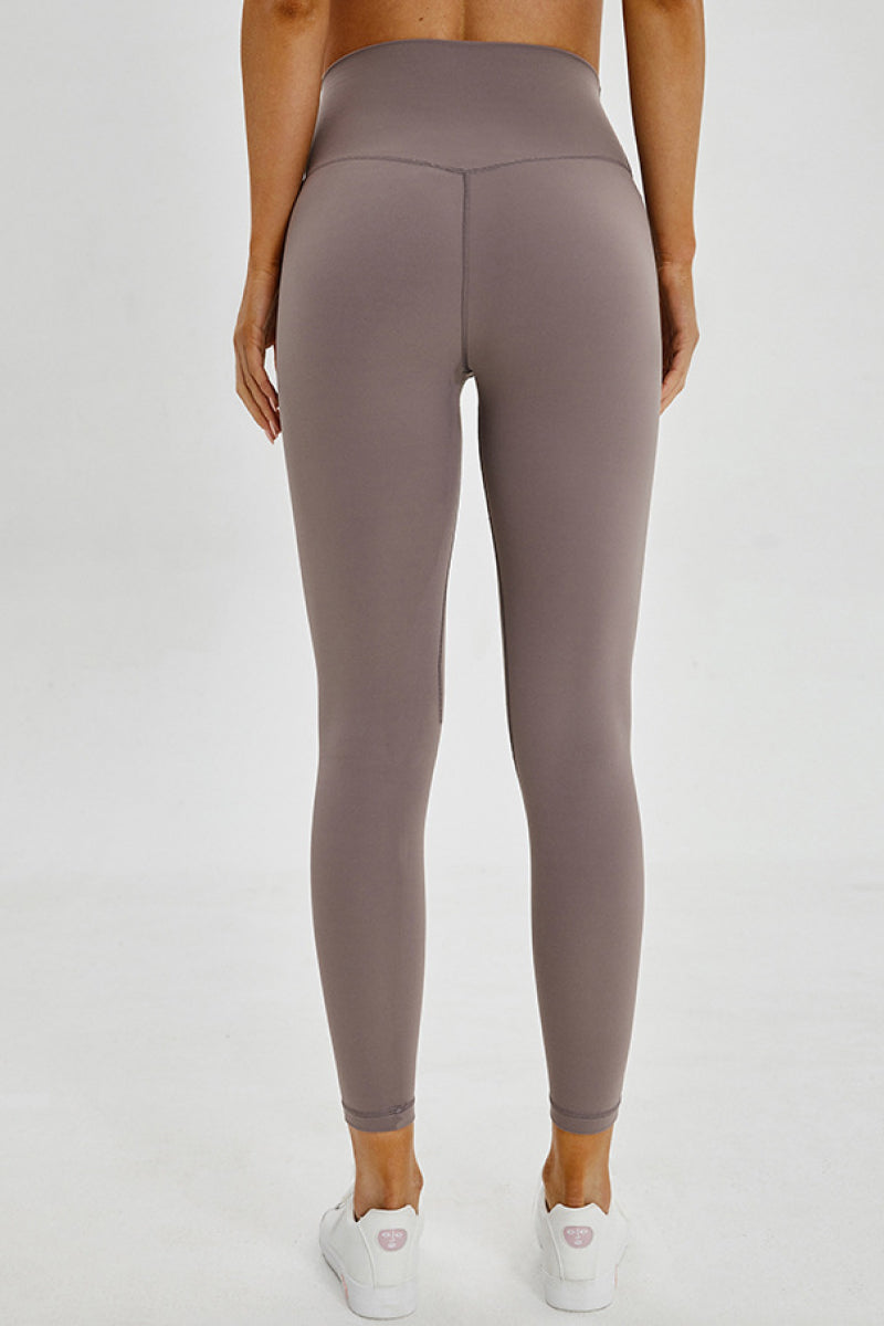 Wide Seamless Band Waist Sports Leggings - ONYX ASHE