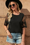 Half Sleeve Round Neck Blouse