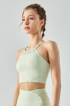 Crisscross Gathered Detail Cropped Sports Cami - ONYX ASHE