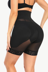 Full Size Breathable Lace Trim Shaping Shorts - ONYX ASHE