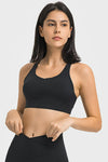 Breathable Crisscross Back Sports Bra - ONYX ASHE