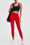 Wide Seamless Band Waist Sports Leggings - ONYX ASHE