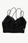 Smocked Eyelash Trim Lace Bralette - ONYX ASHE