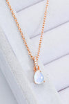 Moonstone Teardrop Pendant Necklace