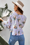 Floral Twisted Peplum Blouse