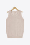 Buttoned Pocket Knit Tank