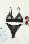 Leopard Print Spliced Lace Bra and Panty Set - ONYX ASHE