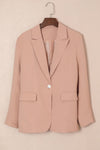 One-Button Flap Pocket Blazer