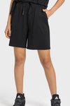 Drawstring Elastic Waist Sports Bermuda Shorts - ONYX ASHE