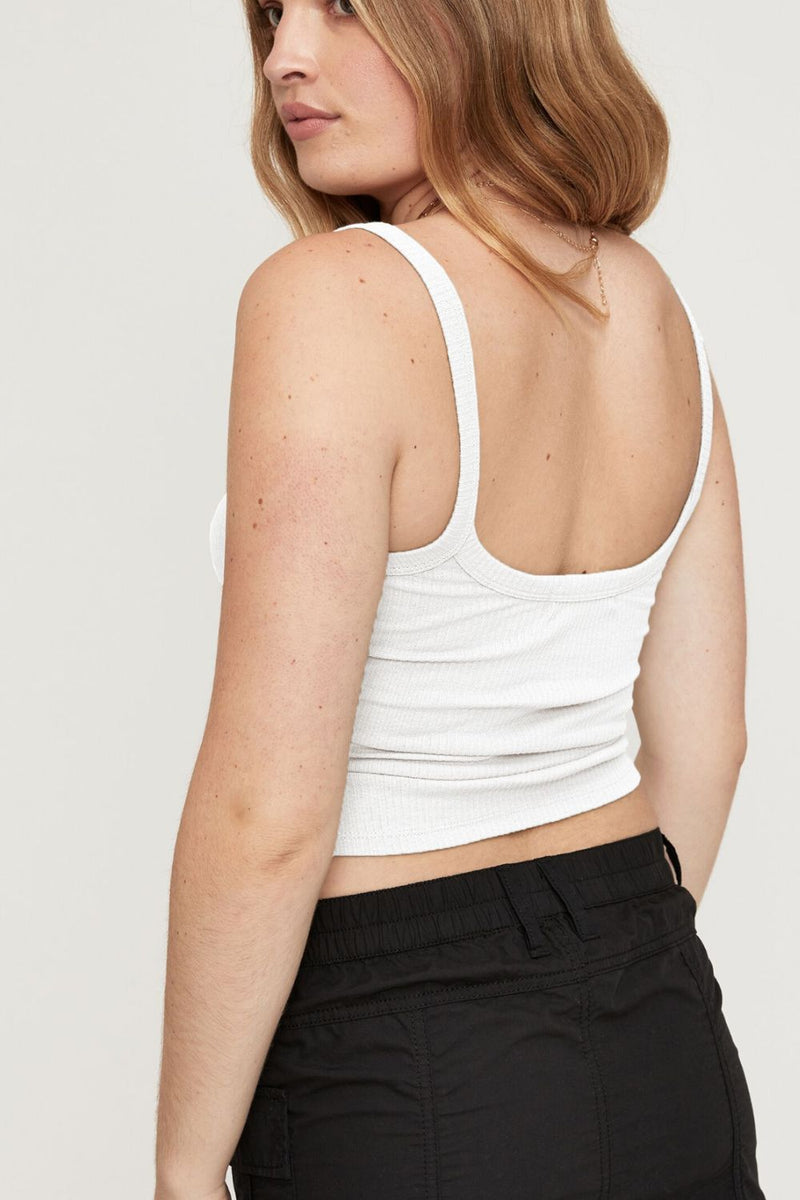 In Your Dreams Ribbed Cropped Cami