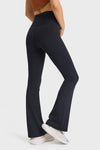 Elastic Waist Flare Yoga Pants - ONYX ASHE