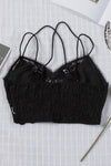 Smocked Eyelash Trim Lace Bralette - ONYX ASHE