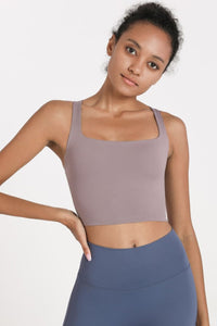 Crisscross Open Back Cropped Sports Cami - ONYX ASHE