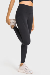 High-Rise Wide Waistband Pocket Yoga Leggings - ONYX ASHE