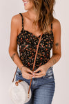 Floral Spaghetti Strap Bodysuit