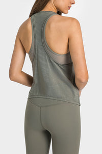 Spliced Mesh Racer Back Tank - ONYX ASHE