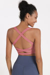 Crisscross Open Back Cropped Sports Cami - ONYX ASHE