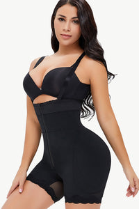 Full Size Spaghetti Strap Lace Trim Shaping Bodysuit - ONYX ASHE