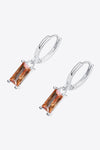 Retro 925 Sterling Silver Cubic Zirconia Drop Earrings