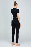 Short Sleeve Cropped Sports Top - ONYX ASHE