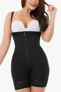 Full Size Zip Up Under-Bust Shaping Bodysuit - ONYX ASHE