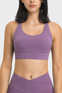 Breathable Crisscross Back Sports Bra - ONYX ASHE