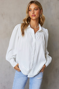 Gathered Detail Puff Sleeve Shirt