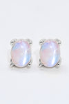 Natural Moonstone 4-Prong Stud Earrings