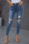 Vintage Skinny Ripped Jeans - ONYX ASHE