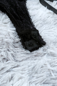 Crisscross Lace-Up Lace Teddy - ONYX ASHE